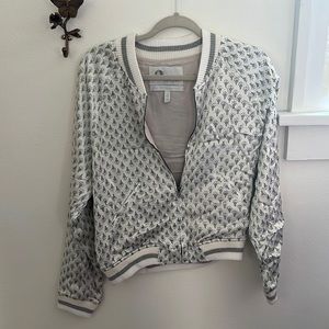 Satin embroider bomber jacket